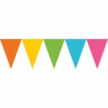 4,5 Meter Papp-Wimpelkette, kunterbunt
