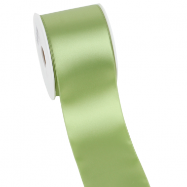 25 Meter Satin Tischband in Hellgrün, 70 mm