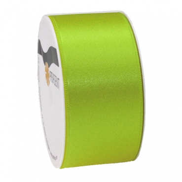 5 Meter Satin Band, schmal, in Kiwi, 40 mm