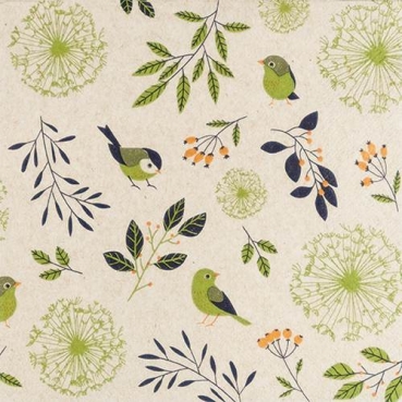 20er Pack Eco Line Servietten, Vögel & Zweige, 33 x 33 cm