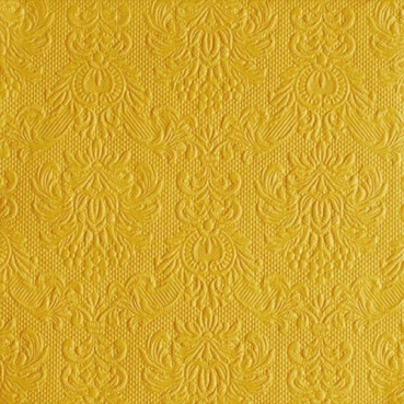 15er Pack Servietten Elegance in Ockergelb, 33 x 33 cm