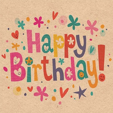 20er Pack Eco Line Servietten Geburtstag, -Happy Birthday-, 33 x 33 cm