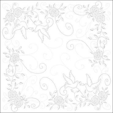 50er Pack Premium Servietten zur Hochzeit in Hellgrau, 40 x 40 cm