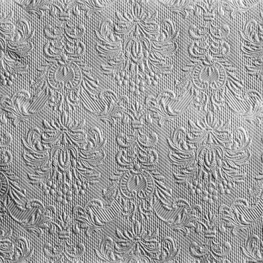 15er Pack Servietten Elegance in Silber, 33 x 33 cm