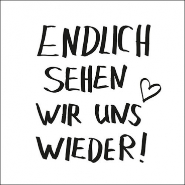 20er Pack Servietten Wieder sehen, 33 x 33 cm