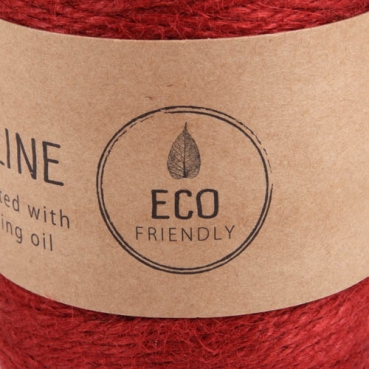 150 Meter Sizo®Jute Schnur in Rot, 3 mm.