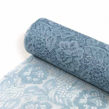 5 Meter Sizolace® Tischläufer, Spitze in Pastellblau, 30 cm