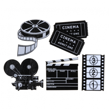 10 Holz Streuteile Cinema, Kino, 70 mm
