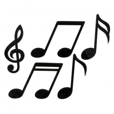 10 Holz Deko Musik Noten, 60 mm