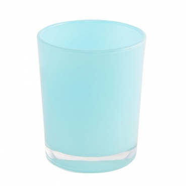 Teelichtglas in Mintblau, 68 mm