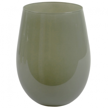Glas Windlicht in Pistaziengrün, 12 cm
