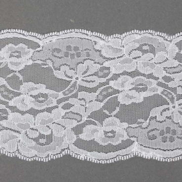 10 Meter Tischband Hochzeit, Vintage Spitze in Weiß, 12 cm.