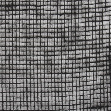 10 Meter Jute Tischband, schmal, grobmaschig in Schwarz, 15 cm.