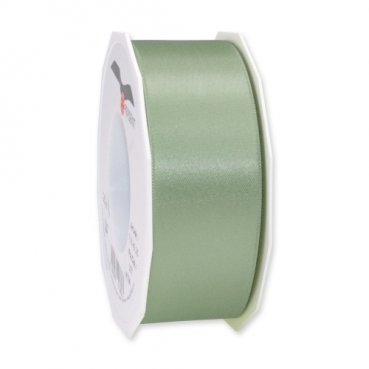 25 Meter Satin Band, schmal, in Eukalyptus, 40 mm