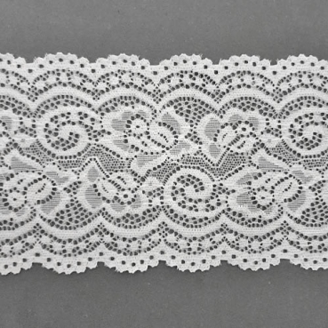 10 Meter Tischband Hochzeit, Vintage Spitze Ornament in Weiß, 10 cm.
