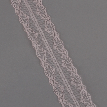 Tischband Spitze in Rosa, 38 mm breit.