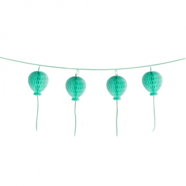 1,8 Meter Wabenballgirlande, Luftballons in Mint