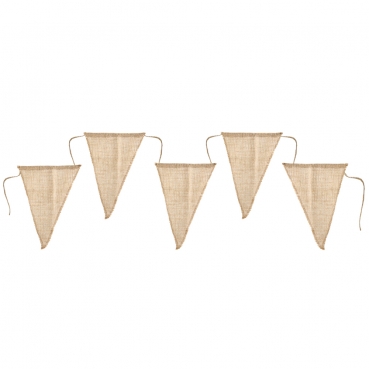 3 Meter Jute Wimpelkette in Hellbraun