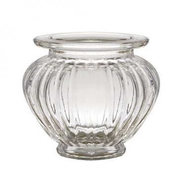 Glas Windlicht Angie, gestreift, 95 mm