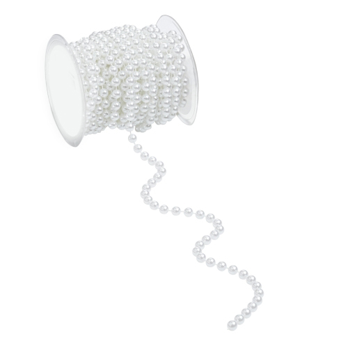 10 Meter Deko Perlenkette, 8 mm, Hochzeit, Kommunion in Weiß
