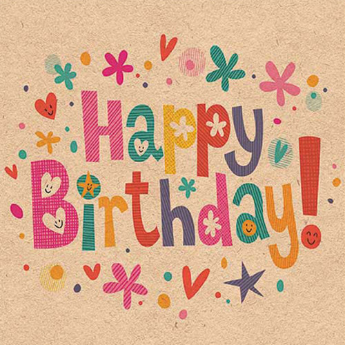 20er Pack Servietten Geburtstag, Happy Birthday Wimpelkette, bunt, 33 x 33 cm.