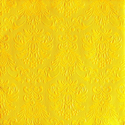 15er Pack Servietten Elegance in Gelb, 33 x 33 cm.