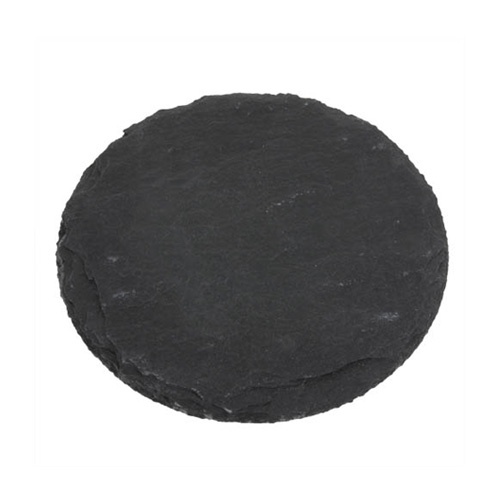 Schiefer Kerzenuntersetzer rund, 10 cm.