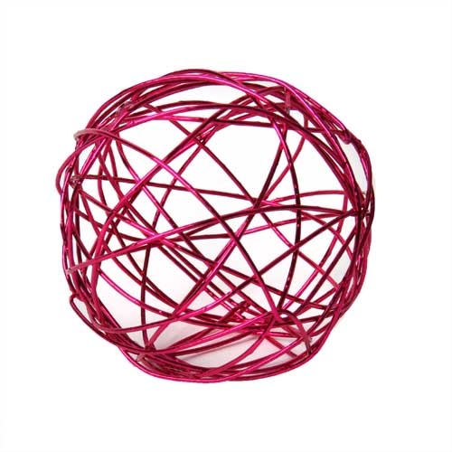 24 Drahtkugeln in Fuchsia, 40 mm.