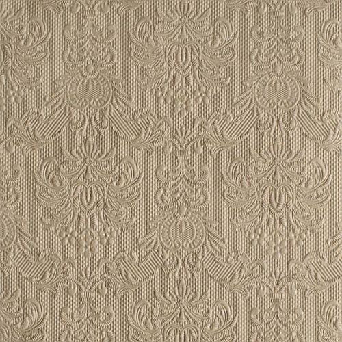 15er Pack Servietten Elegance in Taupe, 33 x 33 cm.