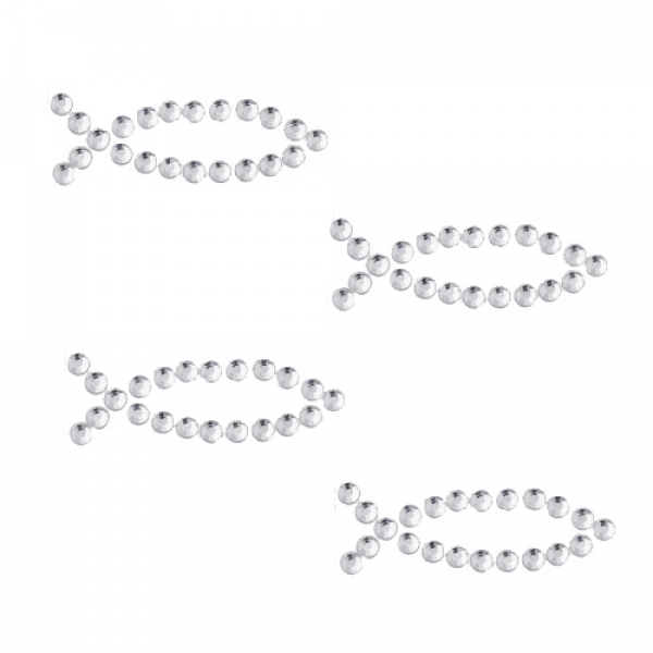 Konturen Sticker kleine Fische in Strass Optik.