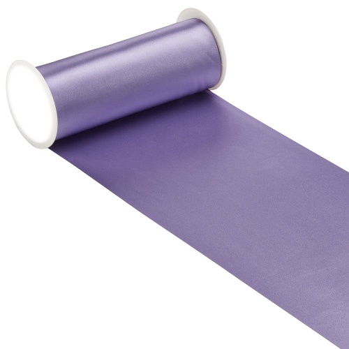 10 Meter Satin Tischläufer in Flieder, 20 cm.