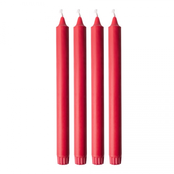 Duni Stearin Kronenkerzen in Rot, 250 x 22 mm