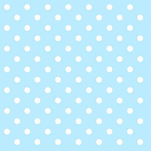 20er Pack Servietten Punkte in Hellblau, 33 x 33 cm.