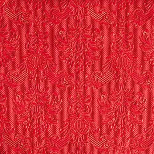 15er Pack Servietten Elegance in Rot, 33 x 33 cm.