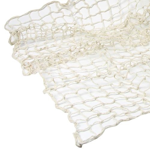 Fischernetz in Creme, 100 x 100 cm.