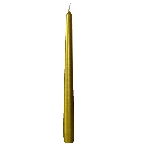12er Pack Spitzkerzen in Gold, 25 mm.
