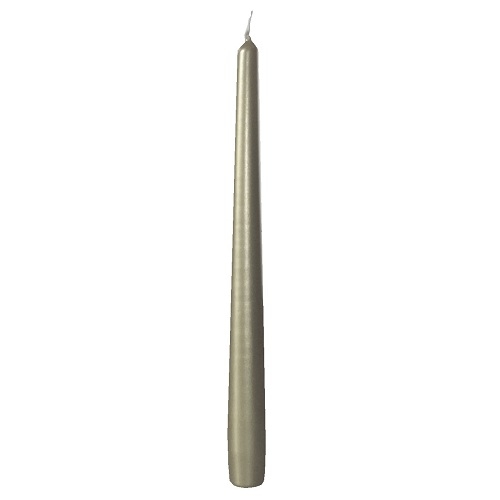 12er Pack Spitzkerzen in Silber, 25 mm.