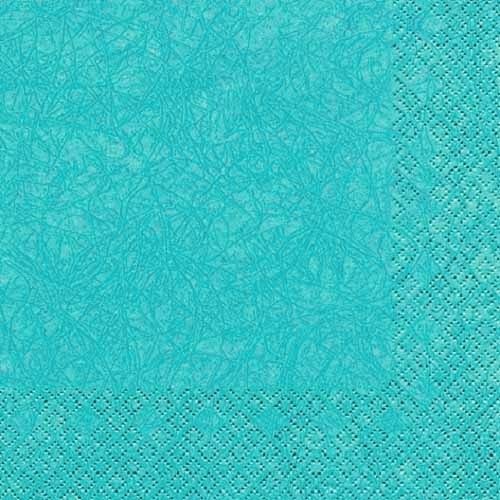 20er Pack Servietten Modern Colors in Türkis, 33 x 33 cm.