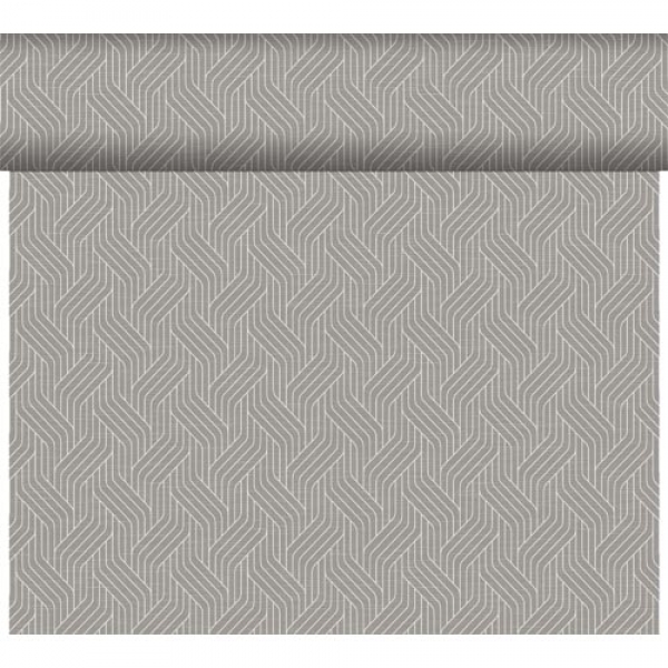 24 Meter Rolle Duni Dunicel Tischläufer Woven & Graphics Granite Grey.