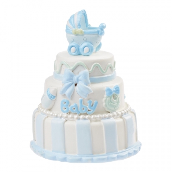 Deko Babytorte, Taufe in Hellblau, 65 mm.