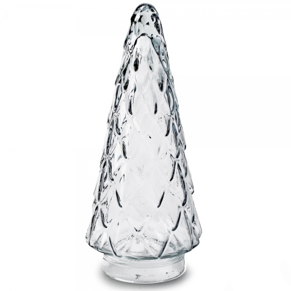 Weihnachts-Deko Glas Tannenbaum -Nobilis-, klar, 24 cm.