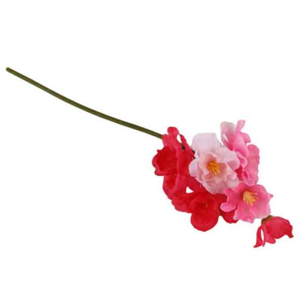 Kleiner Deko Kirschblütenzweig in Pink/Rosa, 26 cm.