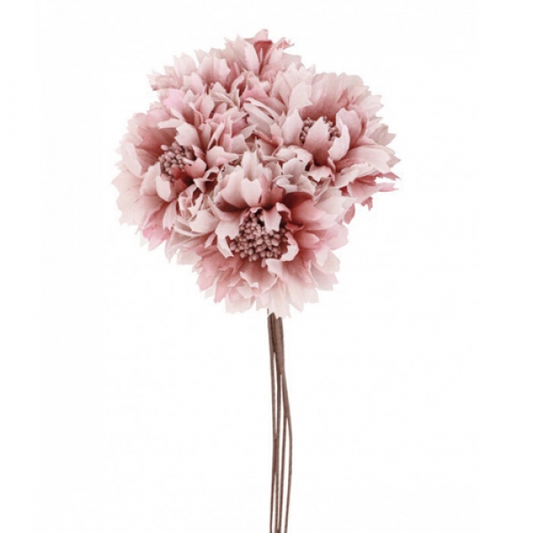 4er Bund Deko Blumen in Altrosa, 26 cm.