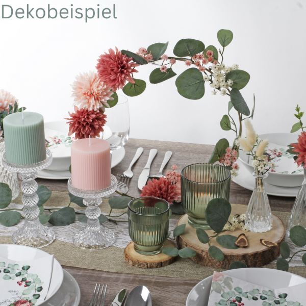 Dekobeispiel mit der Kunstblume Schleierkraut in Rosa, 60 cm.