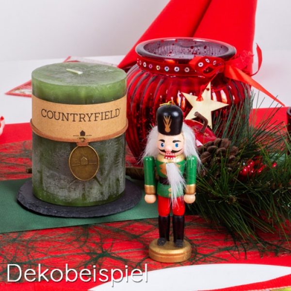 Dekobeispiel für Schiefer Kerzenuntersetzer rund, 10 cm.