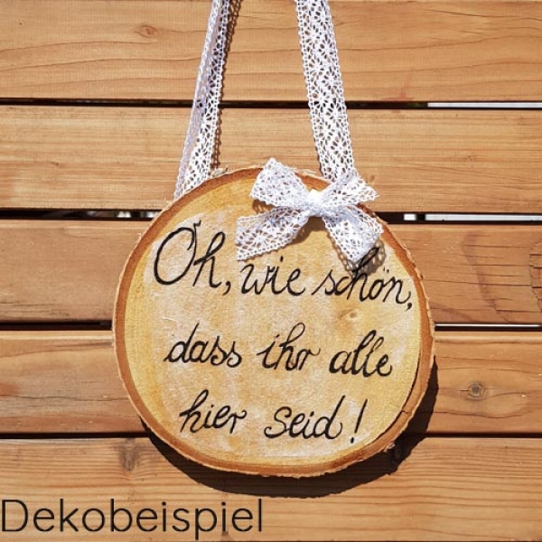 Dekobeispiel für Serviettentechnik. Holz-Deko-Hänger.