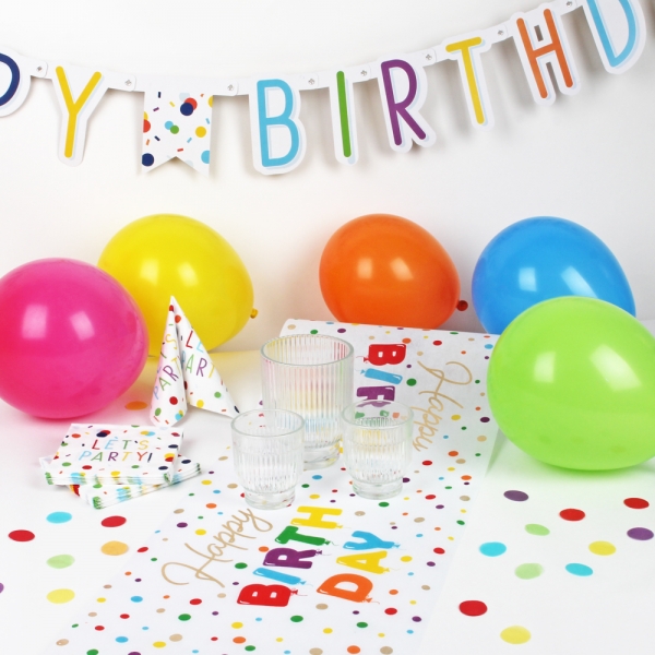 41-teiliges Tischdeko Paket, Set Geburtstag.