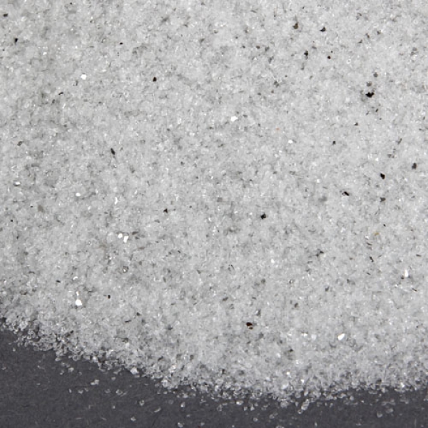Dekosand, Spiegelsand in Weiß mit Silber-Glitzer, 1 kg.