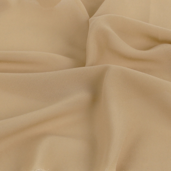 3 Meter Chiffon Tischläufer, hauchdünn, in Hellbraun, 35 cm.