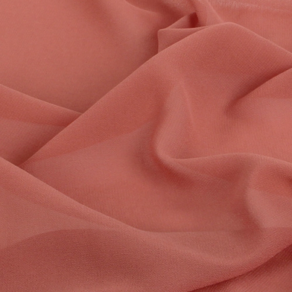 3 Meter Chiffon Tischläufer, hauchdünn, in Terracotta, 35 cm.